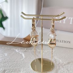 ハンドメイドピアス ゴールドメタル 淡水パール