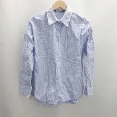 ◇ ⊂ ZARA ザラ ストライプ 長袖 シャツ サイズ M ブルー系 レディース E  【1502030048940】