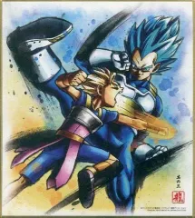 【中古】食玩 雑貨 3.超サイヤ人ゴッド超サイヤ人 ベジータ＆超サイヤ人2 キャベ 「ドラゴンボール 色紙ART5」