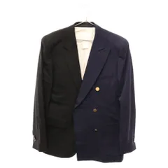Martin Margiela (マルタンマルジェラ) ×H&M エイチアンドエム ウール ドッキング テーラードジャケット ブレザー ブラック/ネイビーのサムネイル