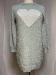 キッズ150 GU ガールズハードジャガードニットワンピース