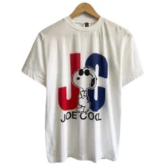 (デッドストック) SNOOPY 1985 スヌーピー vintage ビンテージ JOE COOL シングルステッチ 半袖Tシャツ 白 No.G372