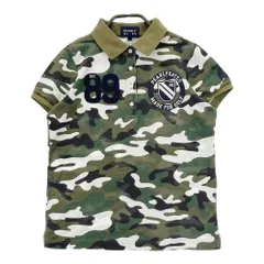 サイズ：0 PEARLY GATES パーリーゲイツ  半袖ポロシャツ カモフラ 迷彩柄 カーキ系 [240101207544]# ゴルフウェア レディース ストスト