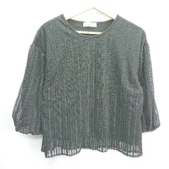 ◇ ⊂ green label relaxing UNITED ARROWS 七分袖 カットソー サイズF ブラック レディース E  【1501230006200】