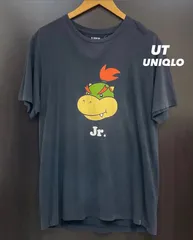 UT UNIQLO ユニクロ Tシャツ クッパJr. クッパジュニア スーパーマリオブラザーズコラボ ニンテンドー キャラT メンズL ブラック 古着 中古 10819
