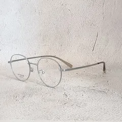 【Precisian】伊達メガネ　オーバル　シルバー　メタルフレーム　レトロモダン 眼鏡 ユニセックスデザイン ヴィンテージ風 UV400保護 近視レンズ対応 ブルーライト対策　丸メガネ【DM2240SIL】