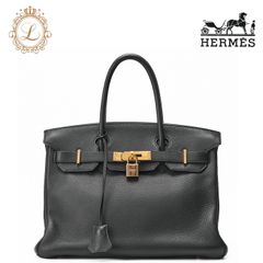 HERMES エルメス　 バーキン30　 ハンドバッグ 　トリヨンクレマンス　黒　（ゴールド金具）レディースバッグ　ブランド【中古】【送料無料】