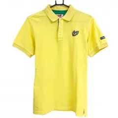 ★特価★マスターバニー 半袖ポロシャツ イエロー 襟裏一部小花柄 コットン100％ メンズ 5(L) ゴルフウェア MASTER BUNNY EDITION