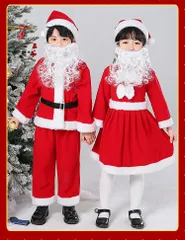 子供服サンタ服 あったかボア サンタコスプレ ベビー服 着ぐるみ セットアップ 男の子 女の子  キッズ サンタクロース サンタ衣装コスプレ パーティー クリスマス コスチューム 誕生記念