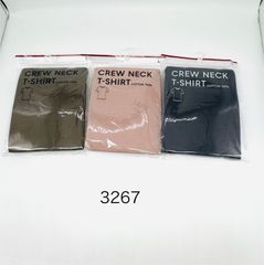 3セット GU ジユー コットンカラー クルーネックT 半袖　バラ売り不可　　　*3266