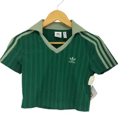 アディダスオリジナルス adidas Originals FOOTBALL JACQUARD V-NECK CROP POLO カレッジグリーン レディース JPN：XS のサムネイル