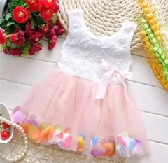 花びら♡ドレス チュールワンピース80㎝