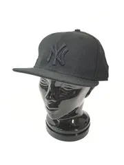 雑貨 古着 NEW ERA MLB Newyork Yankees 59FIFTY オール ブラック ウール ベースボール キャップ 7 3/4 帽子 古着 ①