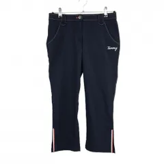 【サイズL☆美品】トミーフィルフィガーゴルフ　フリース紺パンツ　チェックロゴ総柄 中古 メンズ トミーヒルフィガーゴルフ TOMMY HILFIGER GOLF