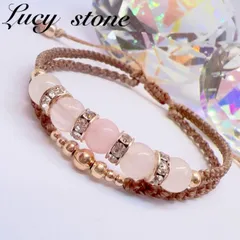 天然石 パワーストーン ブレスレットorアンクレット マクラメ ミサンガ