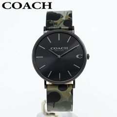 COACH コーチ 14602573 海外 腕時計 チャールズ メンズ coach 迷彩 カモフラ アナログ レザー