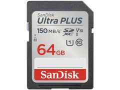 二枚セット　SANDISK SDメモリーカード  Ultra Plus SDSDUWC-064G-JN3IN  64GB ＊２　新品未開封
