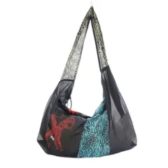 トーガ TOGA VIRILIS 20SS Print shoulder bag ショルダーバッグ 総柄 シアー 紺 ネイビー 黒 ブラック マルチカラー /KUのサムネイル