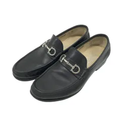 Salvatore Ferragamo サルヴァトーレ フェラガモ ST 15189 レザー ビットローファー ガンチーニ  ブラック系 7 2E メンズ [240101502245]