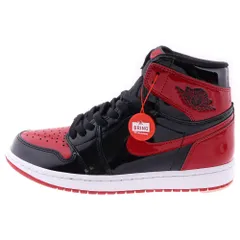 NIKE (ナイキ) AIR JORDAN 1 RETRO HIGH OG BRED PATENT エアジョーダン1レトロハイ ブレッド パテント ハイカットスニーカー レッド/ブラック 555088-063 US9/27cm
