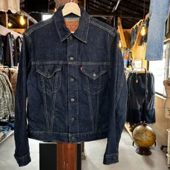 Levi's リーバイス 3rd 71557-02 557 DENIM TRUKER JAKCET デニム トラッカー ジャケット BIGE 90's 90年代 96年製造 濃紺  日本製 復刻