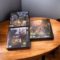 3DSモンスターハンター4 ,4G,3G ３本セット