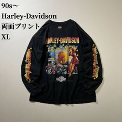 90s～ Harley-Davidson 両面プリント スリーブプリント ロンT