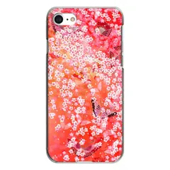 iPhone16e 他 スマホケース 茜蝶桜★ iPhone Android ほぼ全機種対応可能 ★ ハードケース クリア5u
