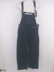 ◇ RASVOA ラスボア 刺繍 オーバーオール サイズF ブラック レディース E  【1303240027264】