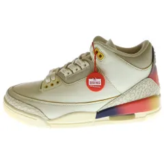 NIKE (ナイキ) ×J BALVIN AIR JORDAN 3 RETRO SP SUNSET J バルヴィン エア ジョーダン レトロ サンセット ハイカットスニーカー ベージュ US8.5/26.5cm FN0344-901