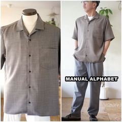 MANUAL ALPHABET マニュアルアルファベット　MA-S-790 エヴァレットメッシュ オープンカラーショートスリーブシャツ EVALET MESH OPEN COLLAR SHIRT