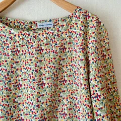 【極美品】NIMES（ニーム）　リバティタナローン　花柄ブラウス　長袖 本物ファッション - 【極美品】NIMES×LIBERTY リバティ 花柄