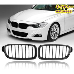 BMW 3シリーズ F30 F31 F35 キドニーグリル ブラック外装パーツ フロントグリル ラジエターグリル 2012-2019 アクセサリー シングル-艶消し