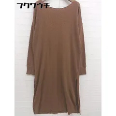 ◇ URBAN RESEARCH ROSSO ロッソ サイドスリット 長袖 膝下丈 ワンピース サイズF ブラウン レディース  【中古】 【1110180007795】のサムネイル
