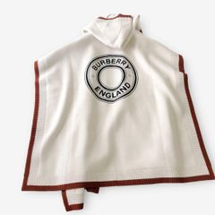 美品 BURBERRY ノバチェック ポンチョ ケープ コート アウター ウール