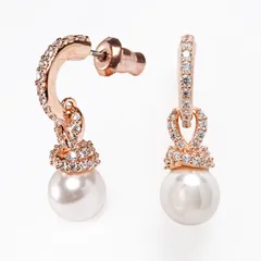 スワロフスキー SWAROVSKI ピアス Originally スタッドピアス クリスタルパール クリア ローズゴールド レディース 5669524