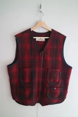ウールリッチ　ベスト　オンブレ　ブラック　ブラウン　usa製　チェック　wool Woolrichのベスト検索結果|古着・中古品の通販サイト セカンド