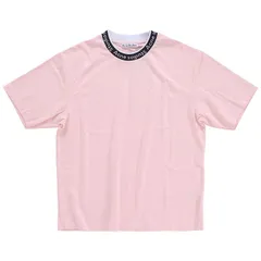 トップスアクネ BL0221 モックネック リブロゴ ネックロゴ 半袖 Tシャツ M