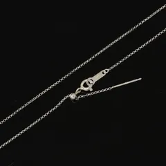 簡単にビーズを通せるスライドチェーンネックレス シルバー製（SV925）幅１mm×長さ50cm