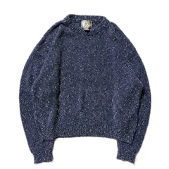 90's リーバイス ドッカーズ シルク混 クルーネック コットン ニットセーター (XL) 紺 ネップ入り 90年代 オールド 旧タグ Levi's DOCKERS アメリカ古着 USED  ビンテージ ヴィンテージ