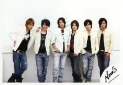 【中古】生写真(ジャニーズ) NEWS/6人(集合)/横型・衣装白・センター山下・背景白/公式生写真