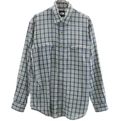 THE NORTH FACE ノースフェイス チェック柄 長袖 ベーシック シャツ M ネイビー メンズ 古着