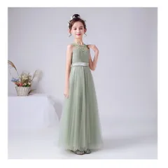 ☆ グリーン ☆ 150cm ☆ 発表会ドレス ワンピース ドレス ワンピース フォーマル 女の子 ロング フォーマルワンピース キッズワンピース 子供 こども 子ども ピアノ発表会 発表会 キッズ 子供服 子ども服 結婚式 子供ドレス 発表会ドレス