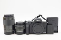L141148)Canon EOS Kiss M  ダブルズームキット キヤノン ミラーレス一眼カメラ