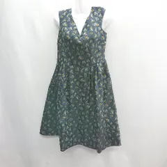 ◇ 31 Sons de mode トランテアン ソン ドゥ モード 花柄 総柄 - 膝下丈 ワンピース サイズ38 ネイビー レディース E  【1407020005586】