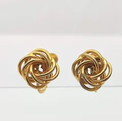 【美品】デザインゴールドイヤリング