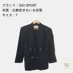 GIO SPORT ジオスポーツ テーラードジャケット ブラック 7号 レディース ダブルブレスト ダブルボタン 長袖 キュプラ裏地のサムネイル