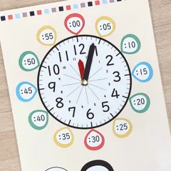 知育時計　女の子　学習時計　療育　保育　教材　グッズ　視覚支援