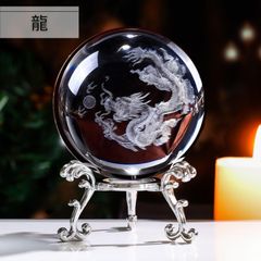 水晶 龍 辰 クリスタル ドラゴン 風水 開運幸福  置物 インテリア 縁起物　台座シルバー 銀