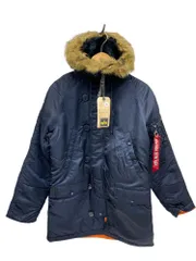 【新品】 ALPHA INDUSTRIES (アルファ) N-3B フライトジャケット ファー取り外し可 Slim Fit USAF GEN1 MJN31210C1 S ネイビー メンズ/028のサムネイル
